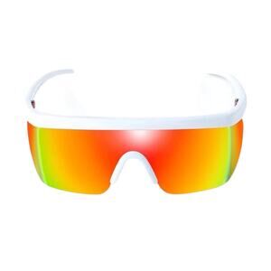 Tipsy Elves Miami Ice White Mirrored Sunglasses in hard case New